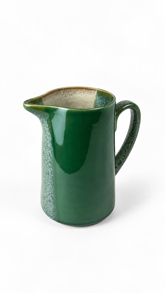 Açores Pitcher Portuguese stoneware – green front view