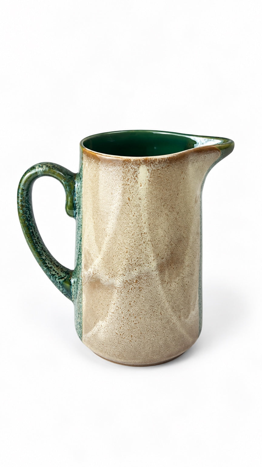 Açores Pitcher Portuguese stoneware – reverse neutral glaze view